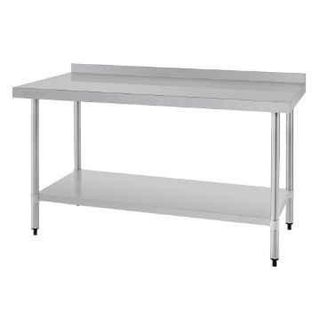 Picture of Vogue Stainless Steel Prep Table with Upstand 1500mm