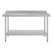 Picture of Vogue Stainless Steel Prep Table with Upstand 1500mm - T382