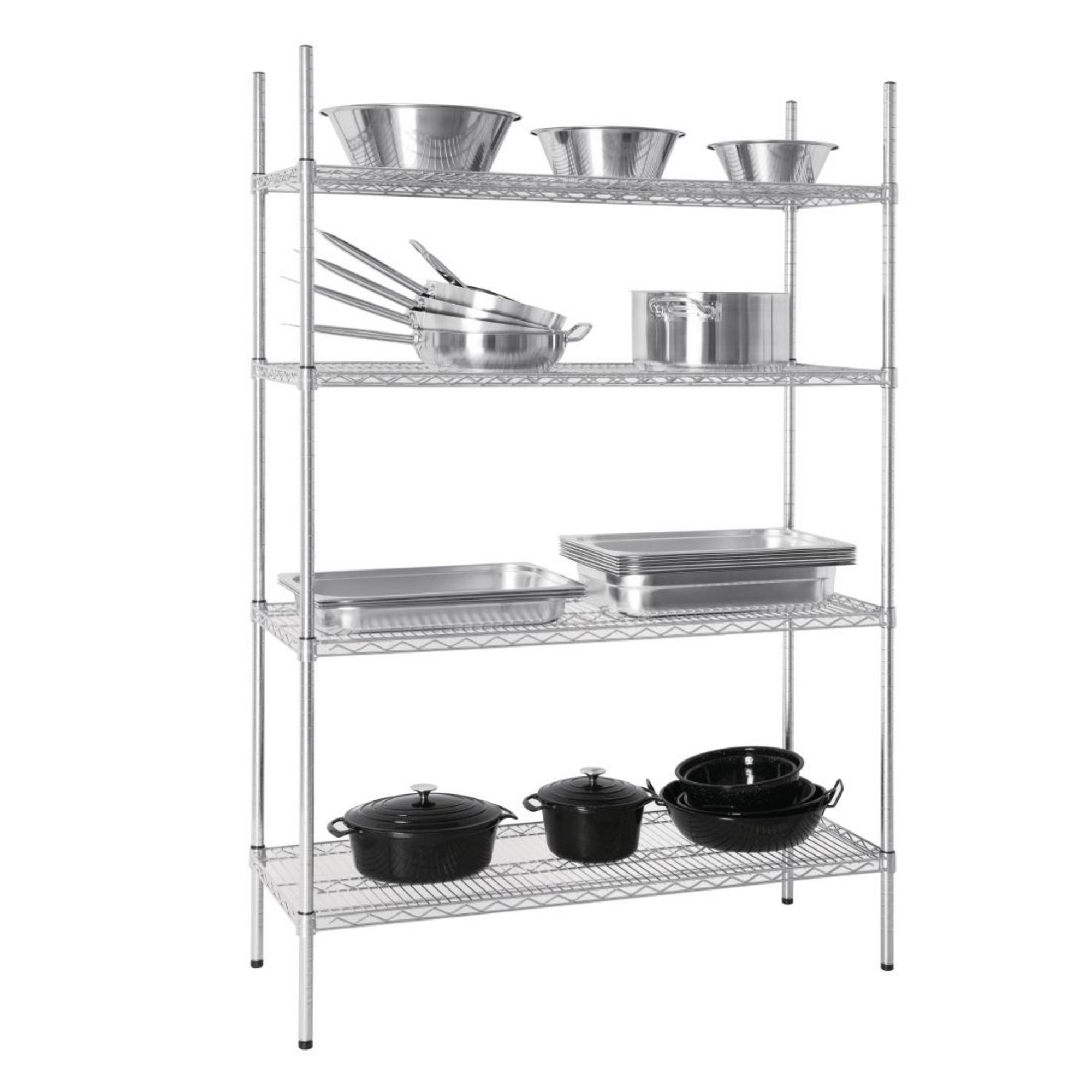 Picture of Vogue 4 Tier Wire Shelving Kit 1220x460mm