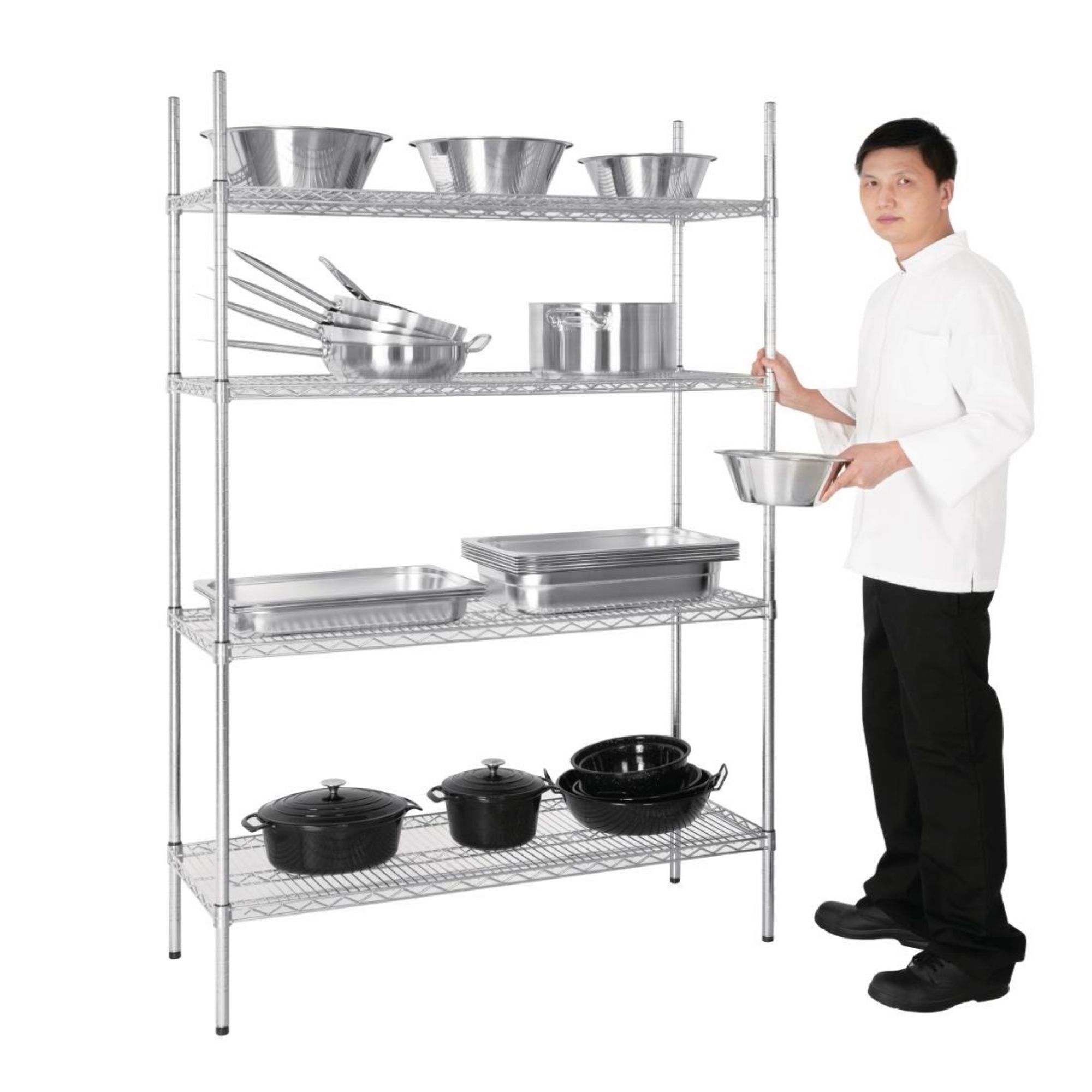 Picture of Vogue 4 Tier Wire Shelving Kit 1220x460mm