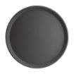 Picture of Olympia Kristallon Fibreglass Round Non-Slip Tray Black 406mm - J847