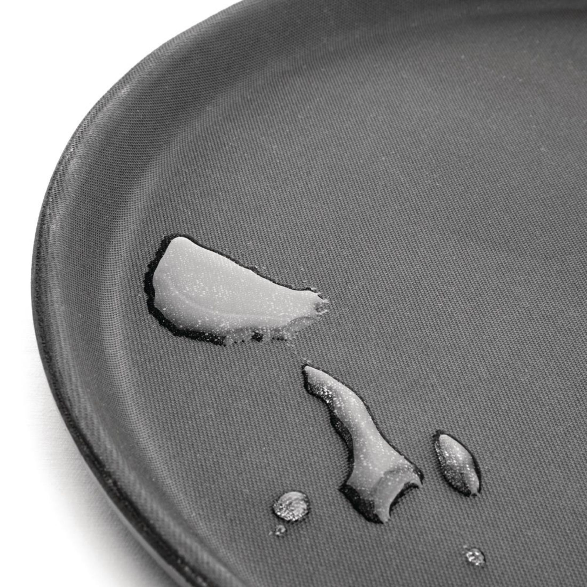 Picture of Olympia Kristallon Fibreglass Round Non-Slip Tray Black 406mm