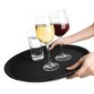Picture of Olympia Kristallon Fibreglass Round Non-Slip Tray Black 406mm - J847