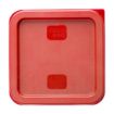 Picture of Hygiplas Square Food Storage Container Lid Red Small - HY407