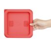 Picture of Hygiplas Square Food Storage Container Lid Red Small - HY407