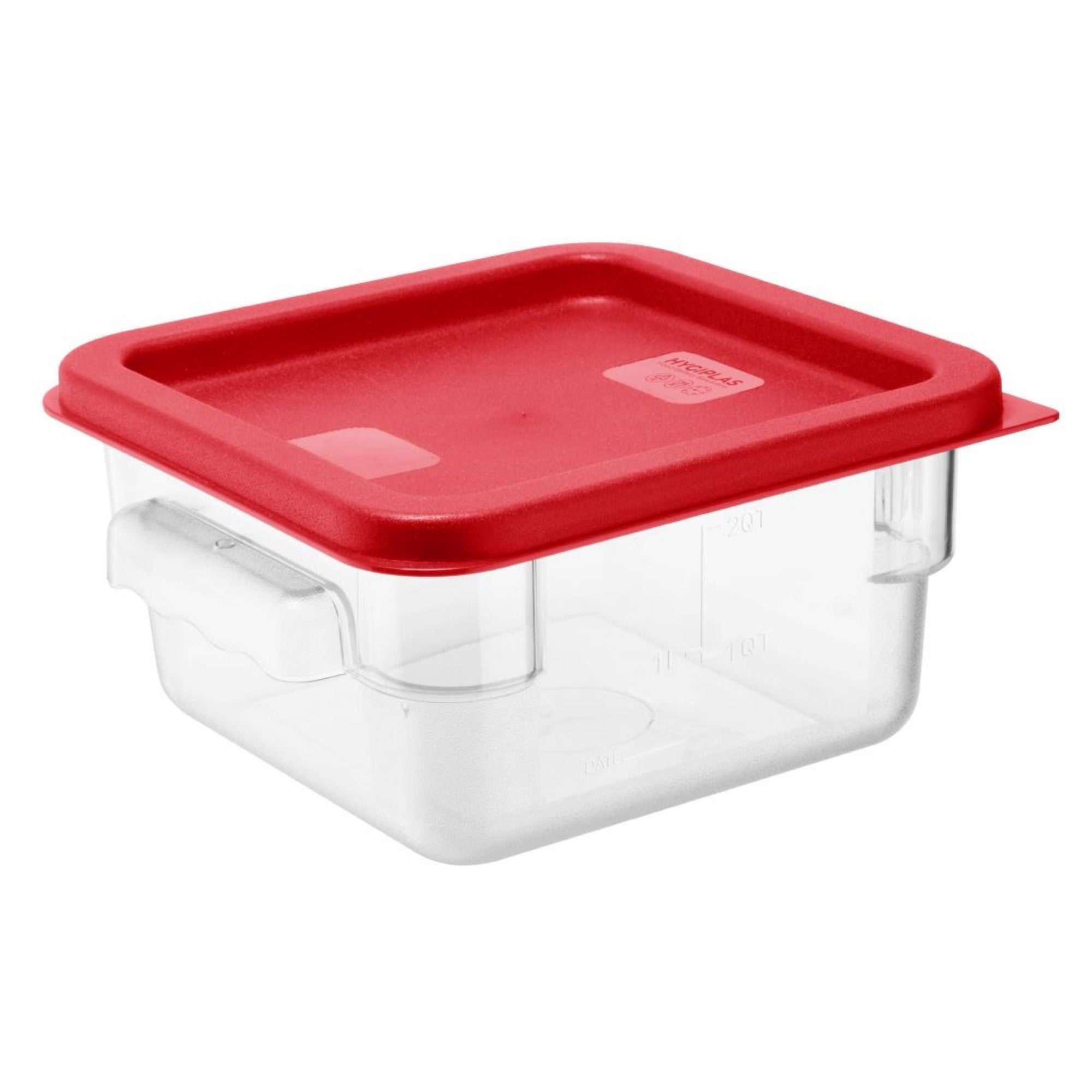 Picture of Hygiplas Square Food Storage Container Lid Red Small