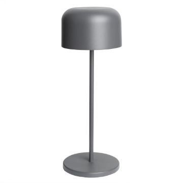 Picture of Olympia Siena Table Lamp Round Dome Grey 300mm