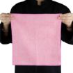 Picture of Jantex Microfibre Cloths Pink (5 Pack) - HX271