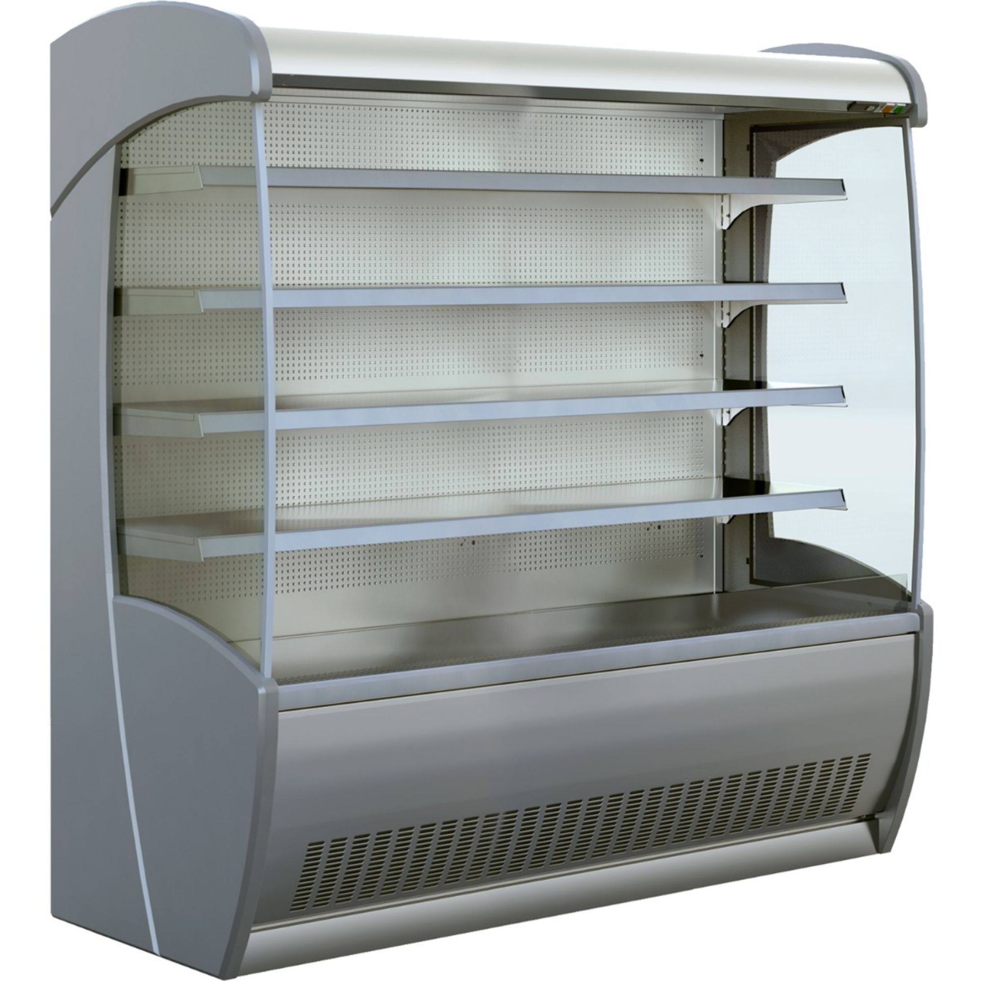 Picture of PESSOA850 SS 1875 FV LC Stainless Steel Tiered Display 1955MM Wide - PESSOA850 SS 1875 FV LC