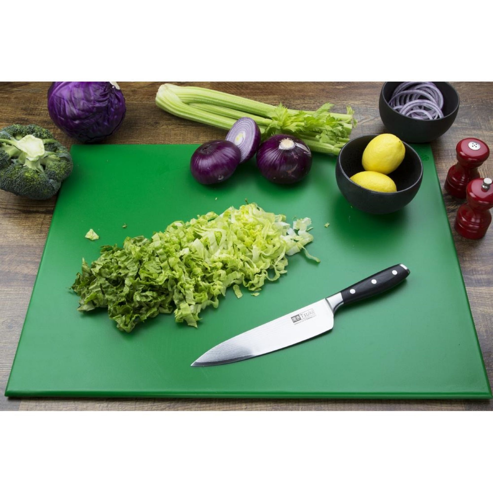 Picture of Hygiplas High Density Green Chopping Board Large 600x450x12mm