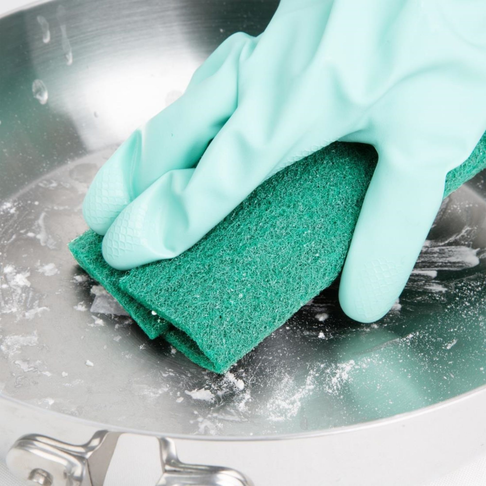 Picture of Jantex Green 100% Recycled Scouring Pads 9x6" (10 pack)