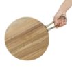 Picture of Olympia Round Paddle Board Acacia Wood With Metal Handle 458x305mm - HX389