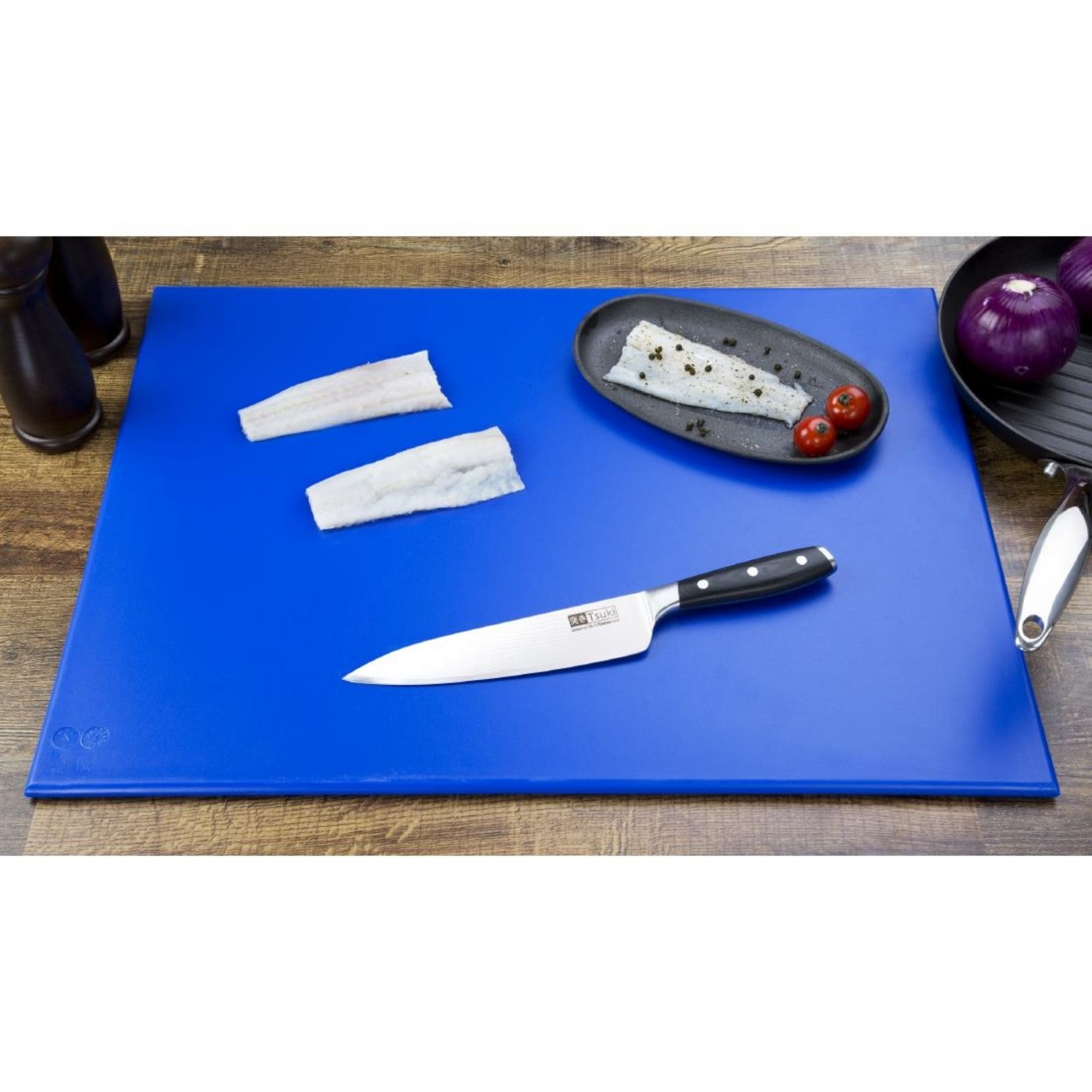 Picture of Hygiplas High Density Blue Chopping Board Large 600x450x12mm