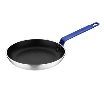 Picture of Hygiplas Aluminium Non-stick Teflon Platinum Plus Frying Pan with Blue Handle 24cm