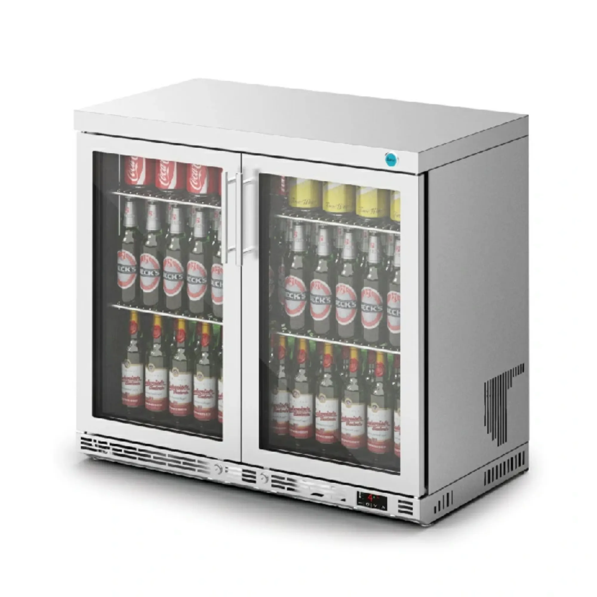 Picture of IMC Ventus V90 Bottle Cooler [Front Load] - Glass Door - Stainless Steel Frame - H 800 mm - W 900 mm - R290 - F76/252