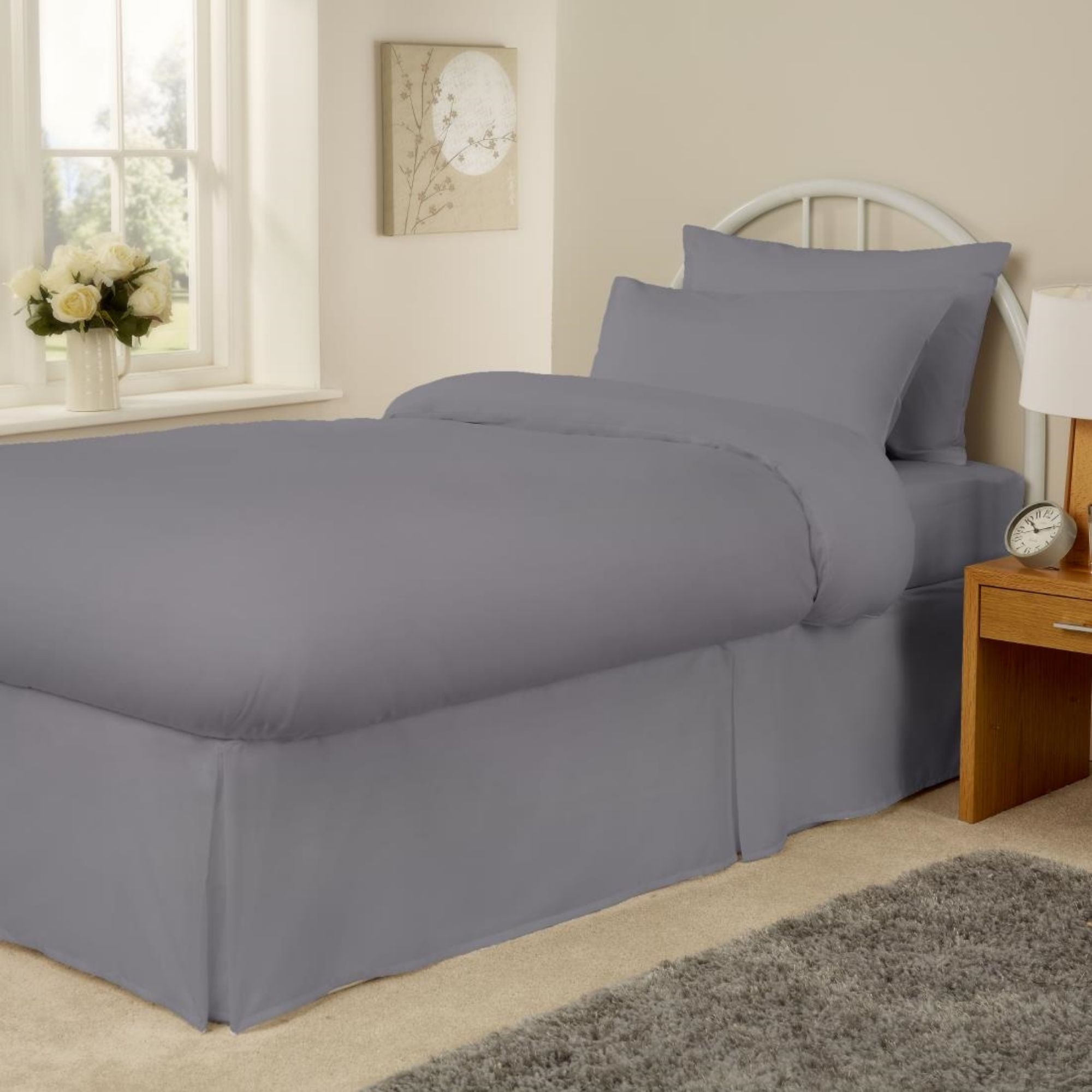 Picture of Mitre Essentials Spectrum Fitted Sheet Grey Single - HB643