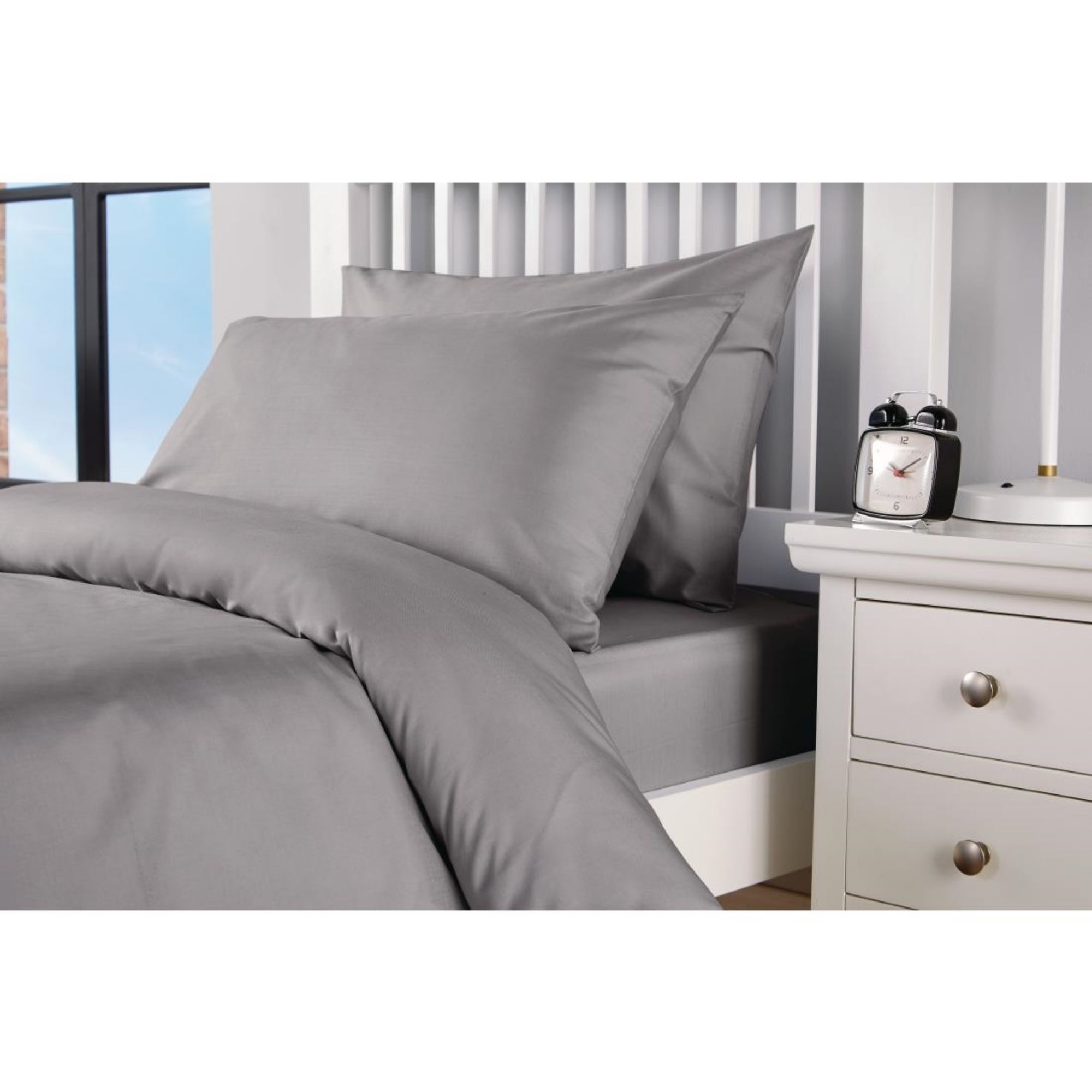 Picture of Mitre Essentials Spectrum Duvet Cover Open Grey Double
