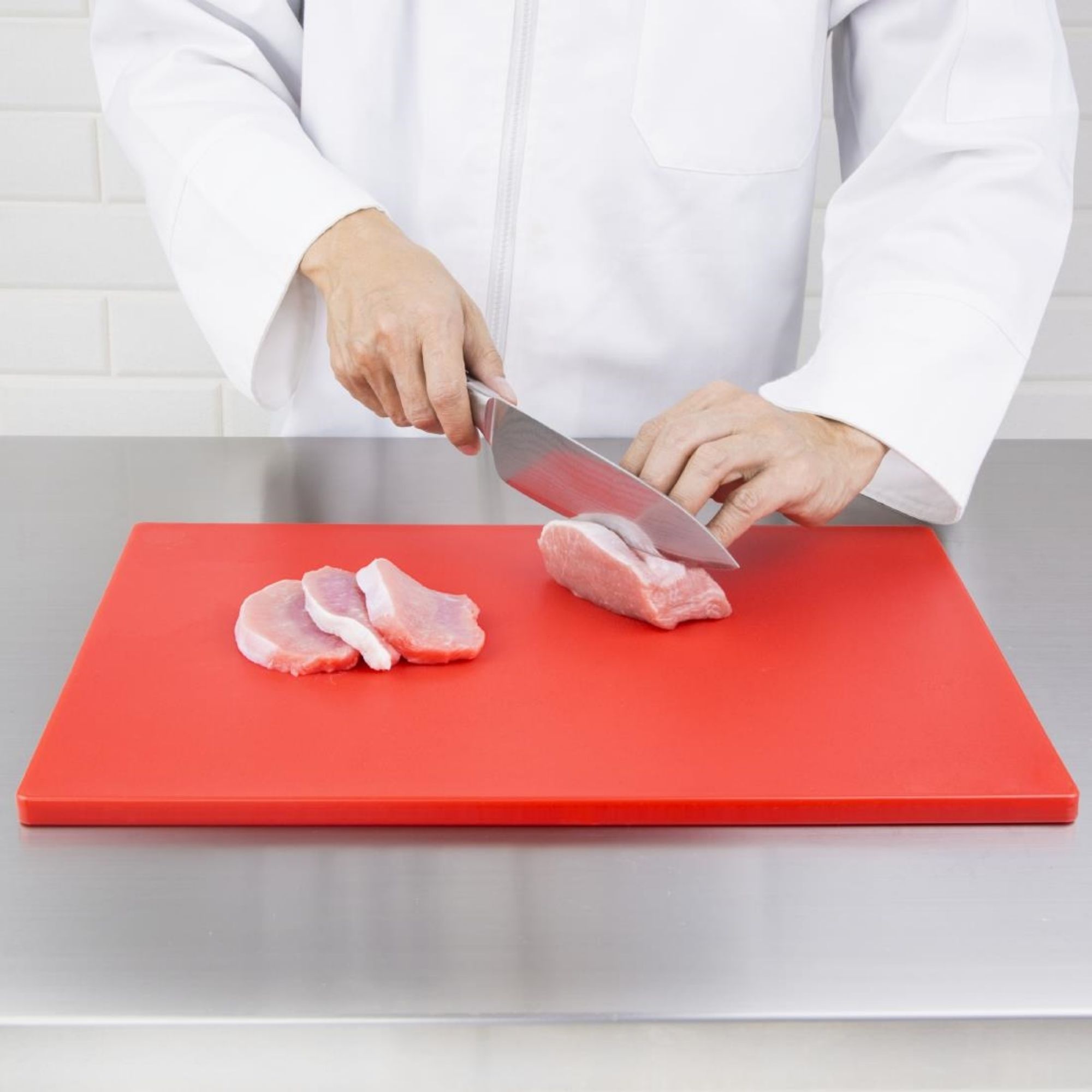 Picture of Hygiplas Thick Low Density Red Chopping Board Large 600x450x20mm