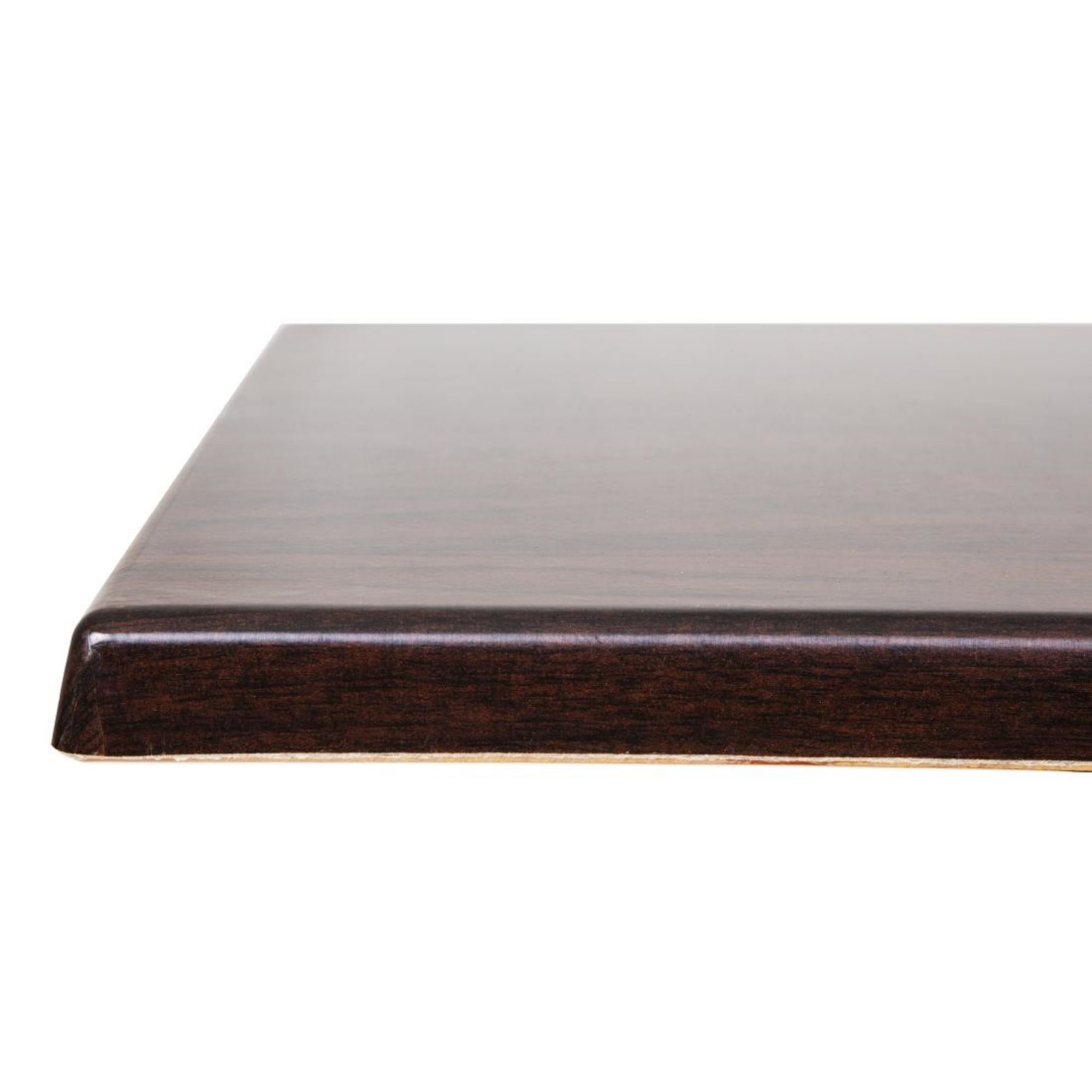 Picture of Bolero Pre-drilled Square Tabletop Dark Brown 600mm