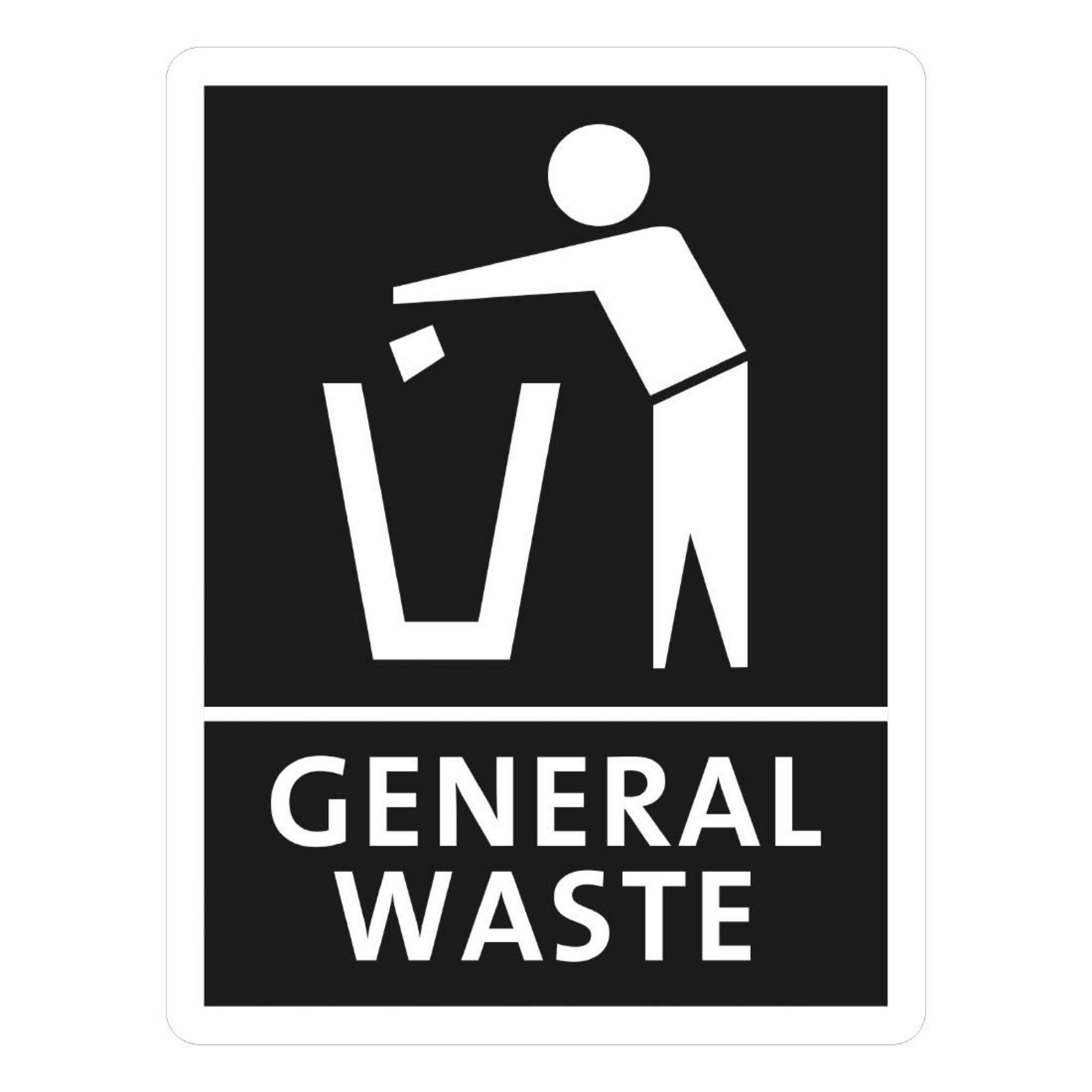 Picture of Jantex Slim Bin General Waste Label - FX192