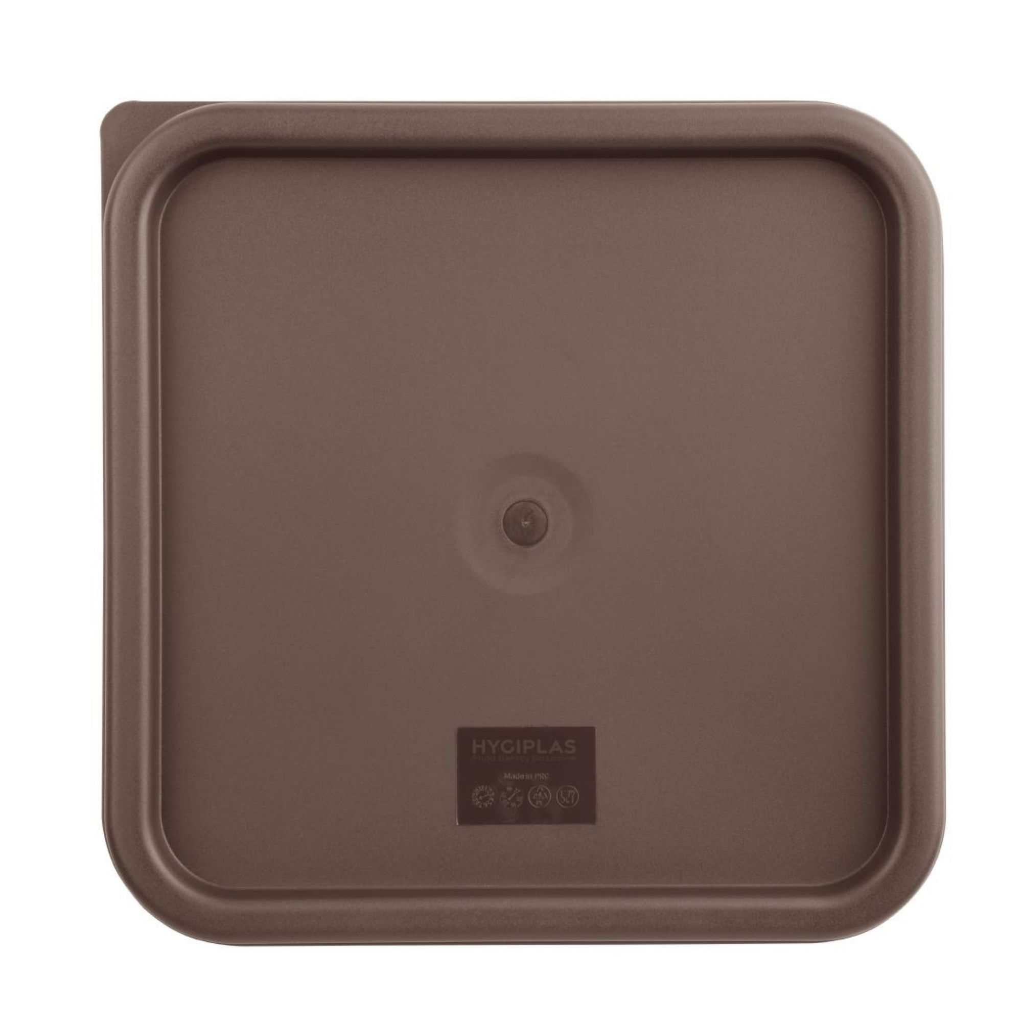 Picture of Hygiplas Square Food Storage Container Lid Brown Large - FX142
