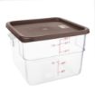 Picture of Hygiplas Square Food Storage Container Lid Brown Large - FX142