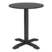 Picture of Bolero Matte Black Round Outdoor Table Top 600mm - FU531