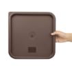 Picture of Hygiplas Square Food Storage Container Lid Brown Large - FX142