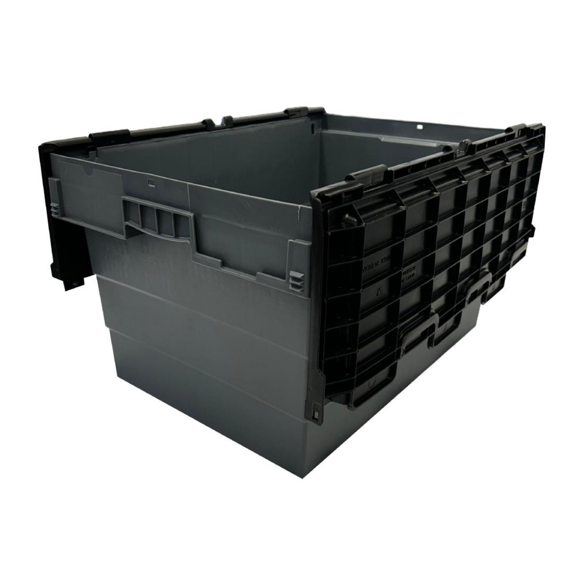 Picture of Vogue Plastic Transport Storage Crate with Attached Lid 600x400x320mm - DX995