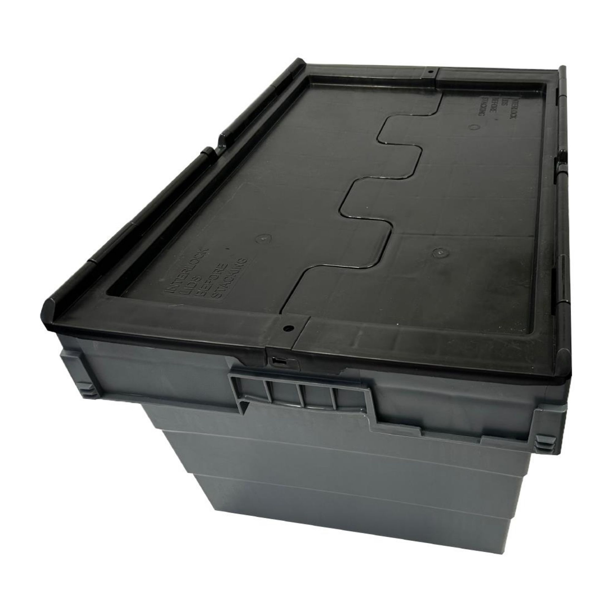 Picture of Vogue Plastic Transport Storage Crate with Attached Lid 600x400x320mm