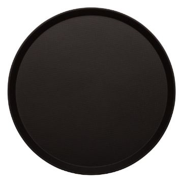 Picture of Cambro Treadlite Fibreglass Round Non-Slip Tray Black 355mm