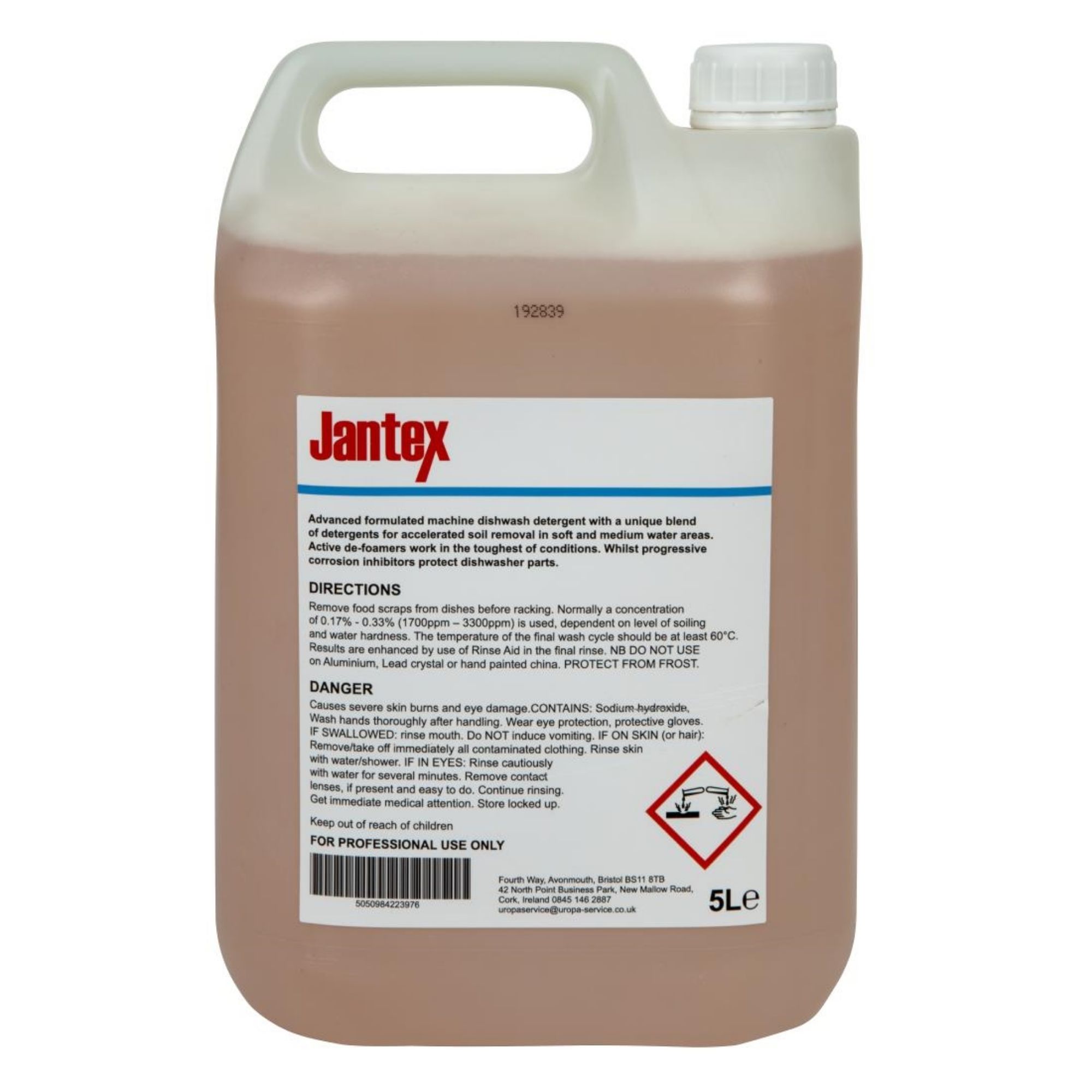 Picture of Jantex Dishwasher Detergent Concentrate 5Ltr