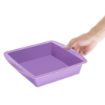 Picture of Hygiplas Flexible Silicone Square Bake Pan Purple 245mm - CX049