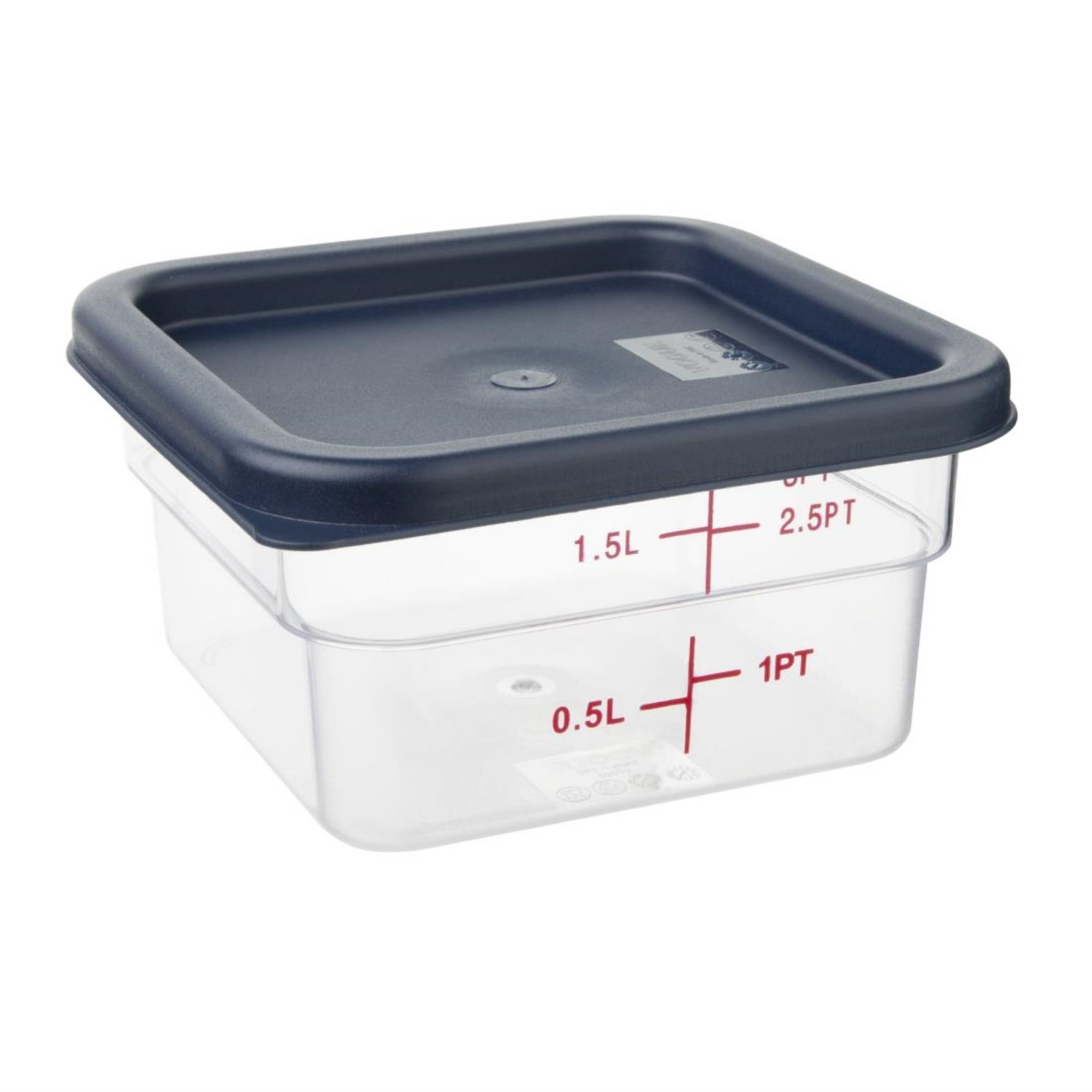 Picture of Hygiplas Square Food Storage Container Lid Blue Small