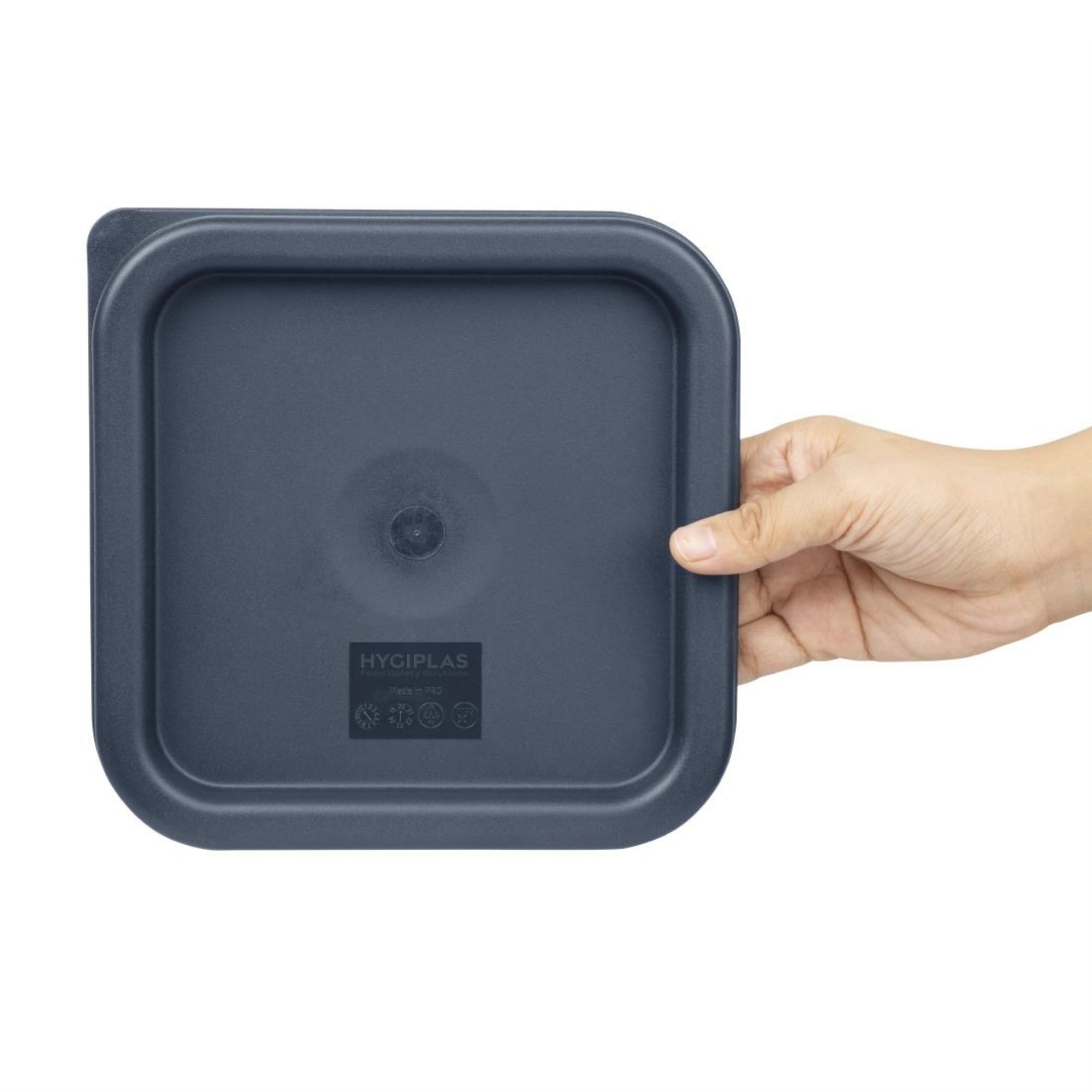 Picture of Hygiplas Square Food Storage Container Lid Blue Small