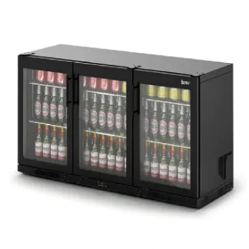 Picture of IMC Ventus V135 Bottle Cooler [Front Load] - Full Front Glass Door - Black Painted Frame - H 800 mm - W 1350 mm - R290