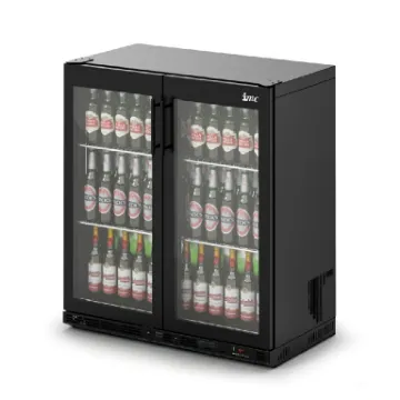 Picture of IMC Ventus V90 Bottle Cooler [Front Load] - Full Front Glass Door - Black Painted Frame - H 900 mm - W 900 mm - R290