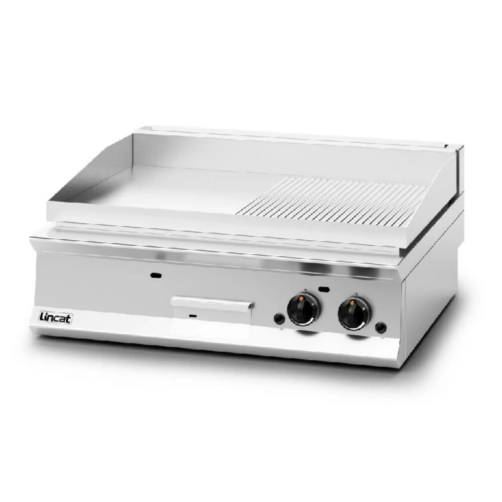Picture of Lincat Opus 800 Natural Gas Counter-top Griddle - Ribbed Plate - W 900 mm - 23.0 kW - OG8202/R/N
