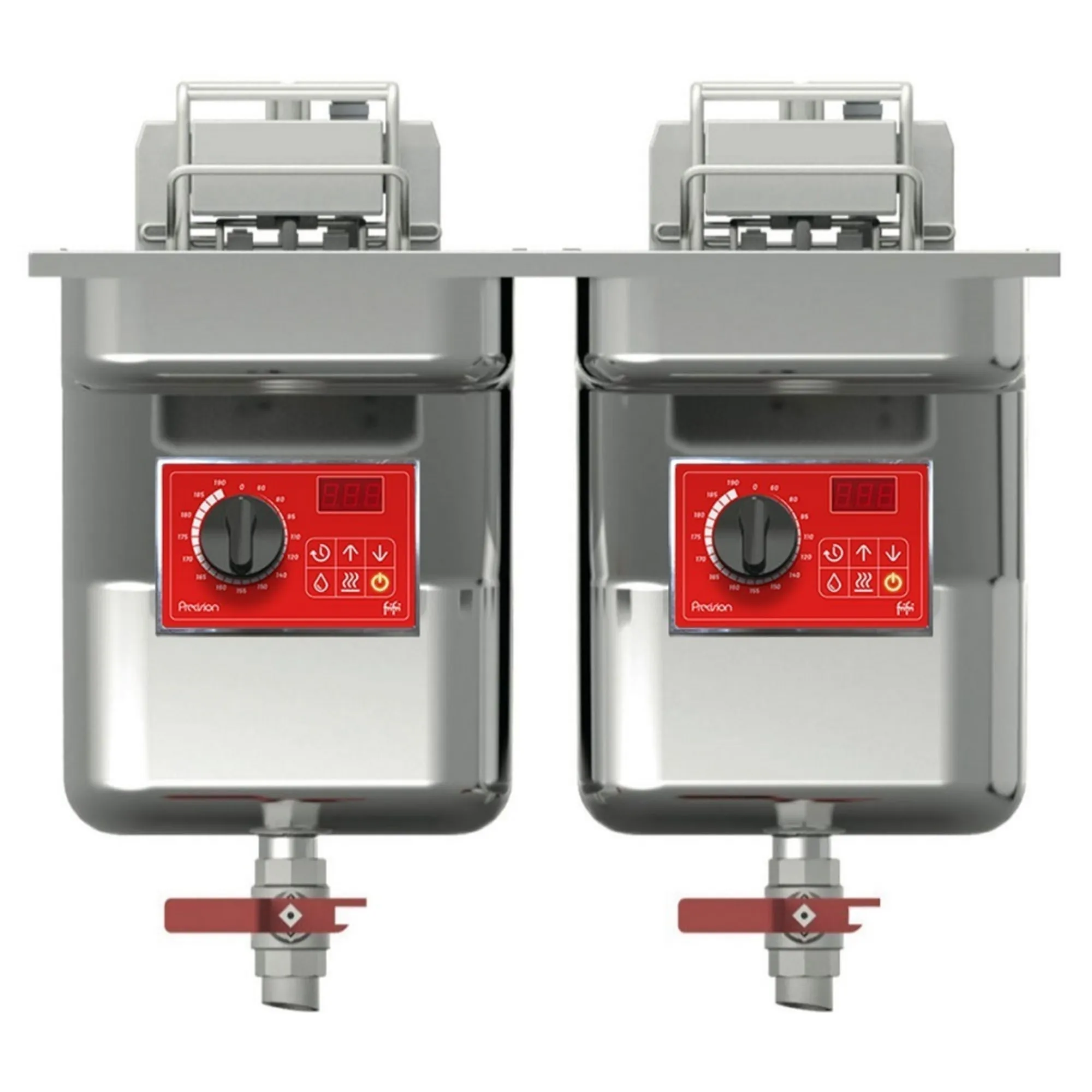 Picture of FriFri Precision 622 Electric Drop-in Twin Tank Fryer - 2 Baskets - W 600 mm - 2 x 11.4 kW - PD622L32G0