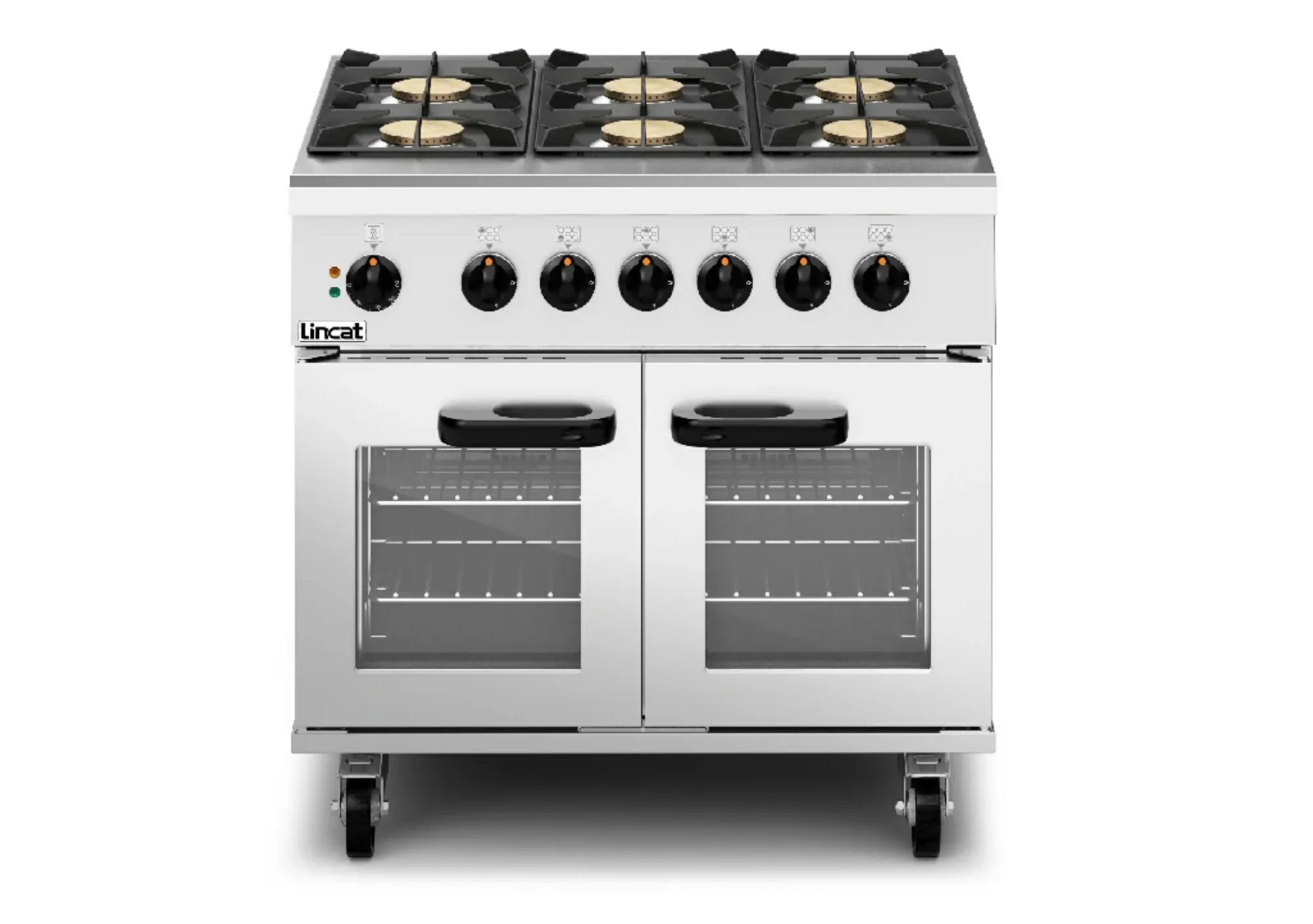 Picture of Lincat Phoenix Dual Fuel Propane Gas Free-standing Oven Range - 6-Zone - W 900 mm - 36 kW [Gas] - 6 kW [Electric] - PHDR01/P