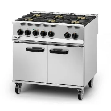 Picture of Lincat Opus 800 Dual Fuel [Natural Gas] Free-standing Oven Range - 6 Burners - W 900 mm - 45.0 kW