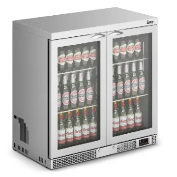 Picture of IMC Mistral M90 Bottle Cooler [Front Load] - High Ambient - Glass Door - Stainless Steel Frame - H 900 mm - W 900 mm - 0.354 kW