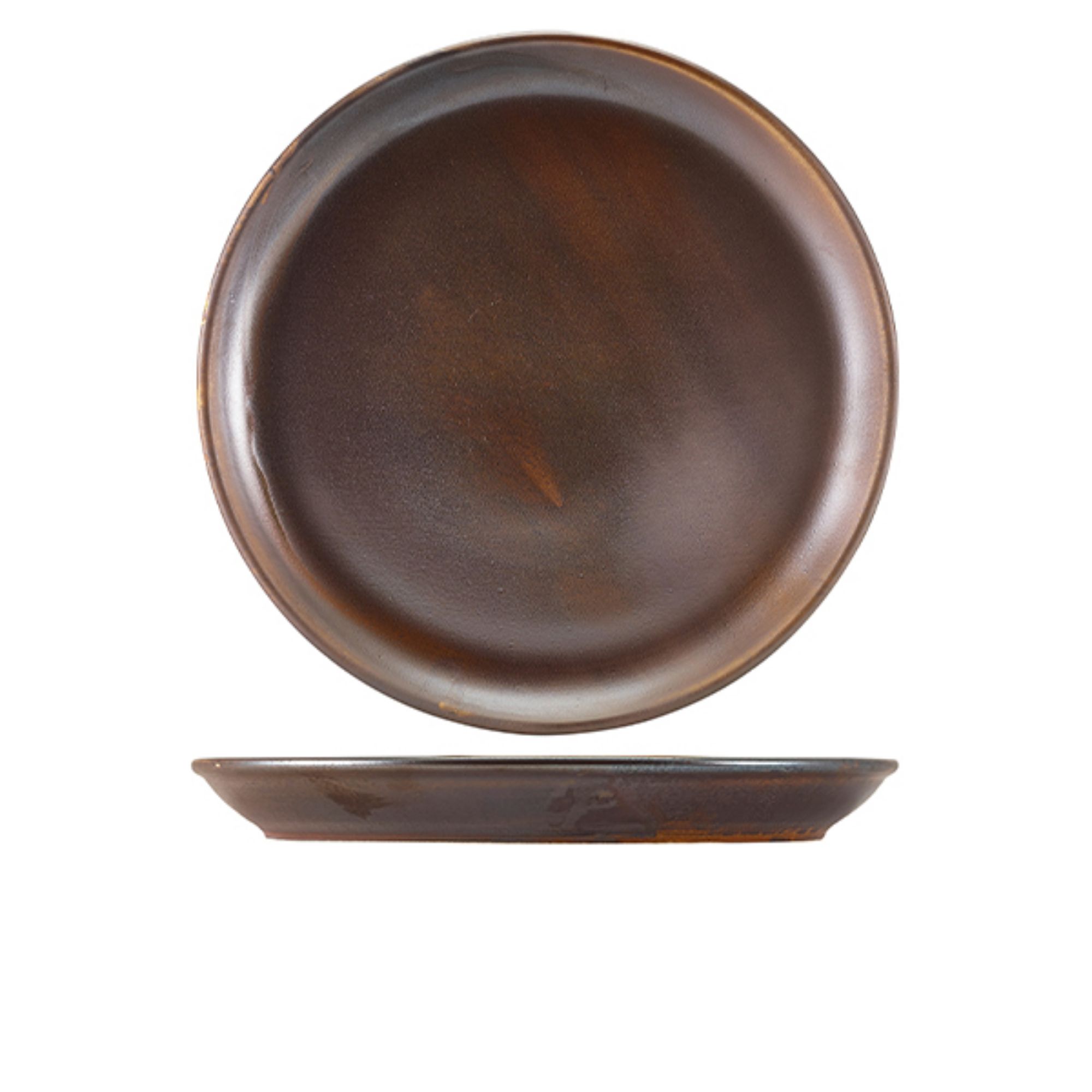 Picture of Terra Porcelain Rustic Copper Coupe Plate 30.5cm - Pack of 6 - CP-PRC30
