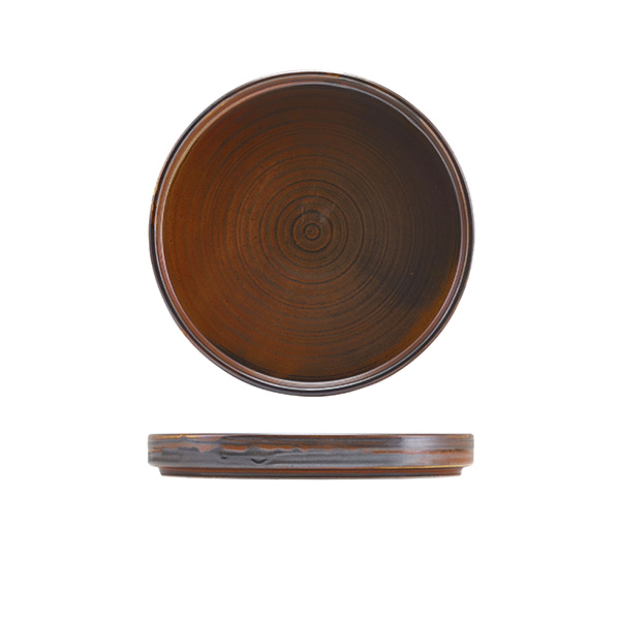 Picture of Terra Porcelain Rustic Copper Low Presentation Plate 18cm - Pack of 6 - LP-PRC18