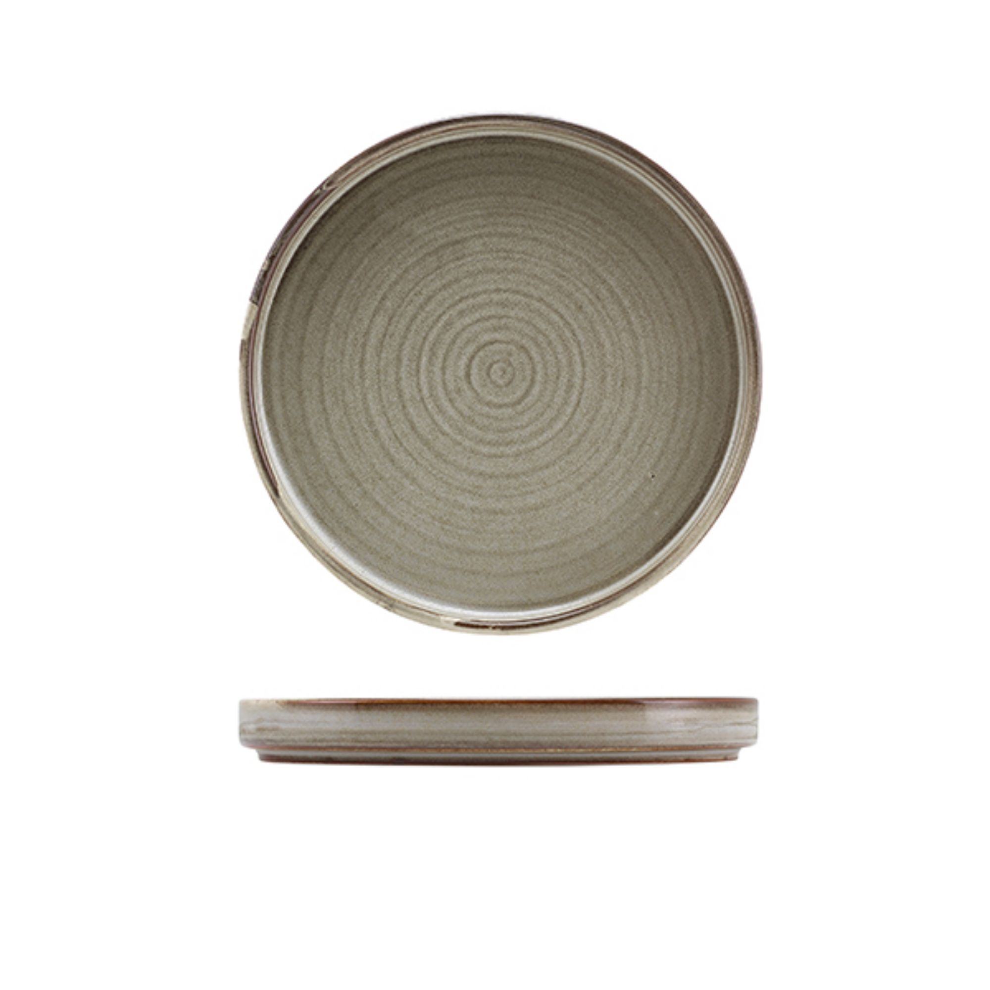 Picture of Terra Porcelain Grey Low Presentation Plate 18cm - Pack of 6 - LP-PG18