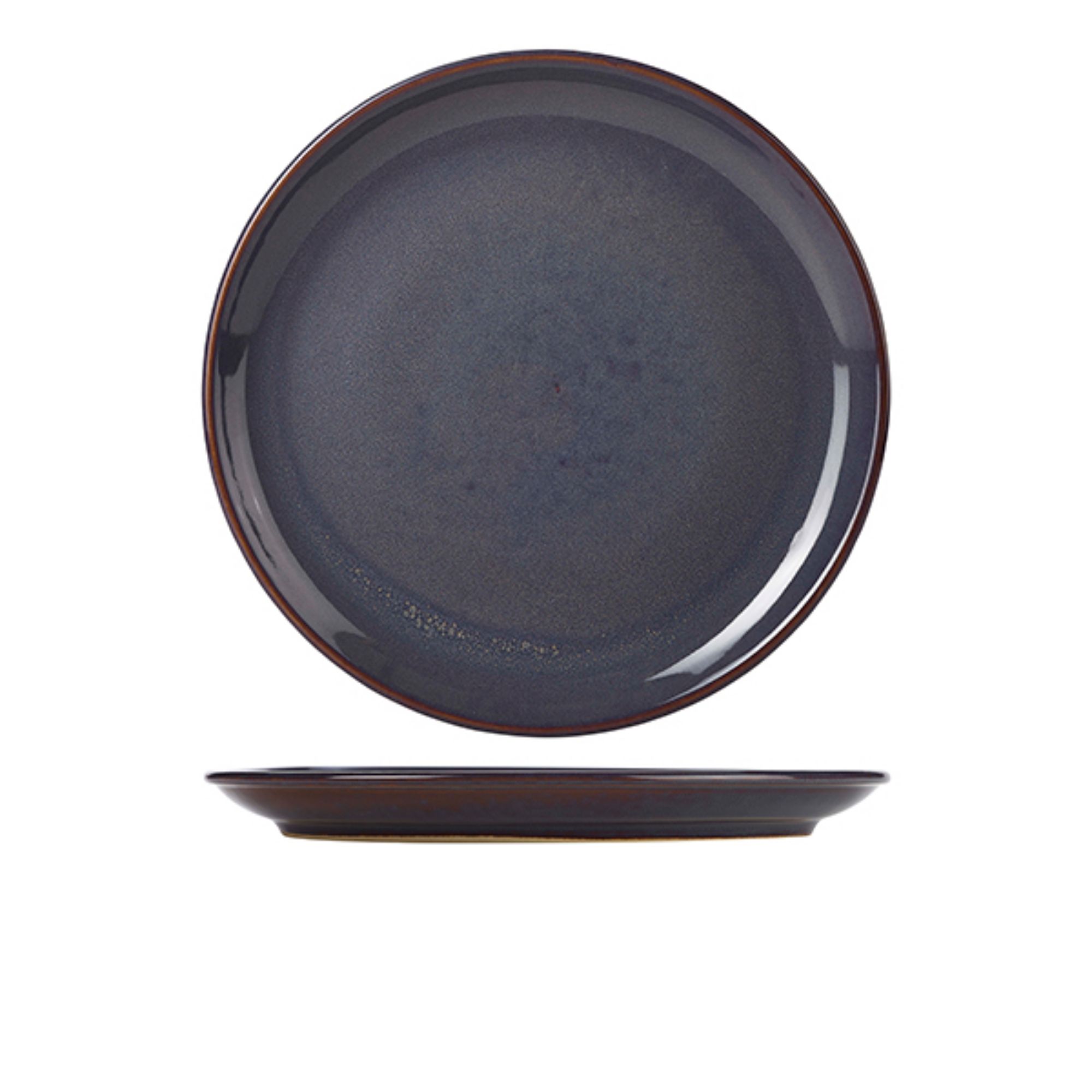 Picture of Rustic Stoneware Blue Coupe Plate 27.5cm - Pack of 6 - CP-BL27