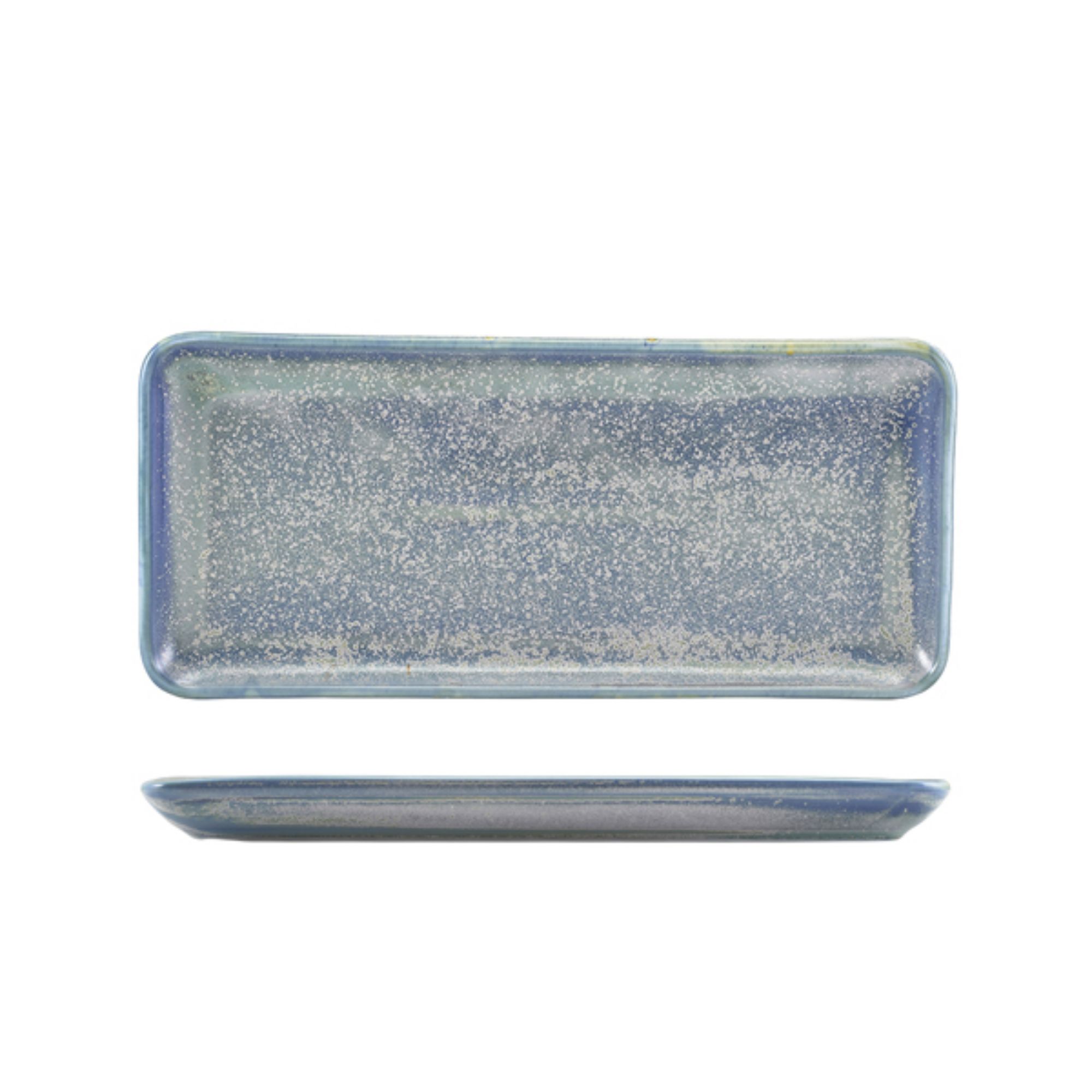 Picture of Terra Porcelain Seafoam Narrow Rectangular Platter 31 x 14cm - Pack of 6 - NR-PSF30