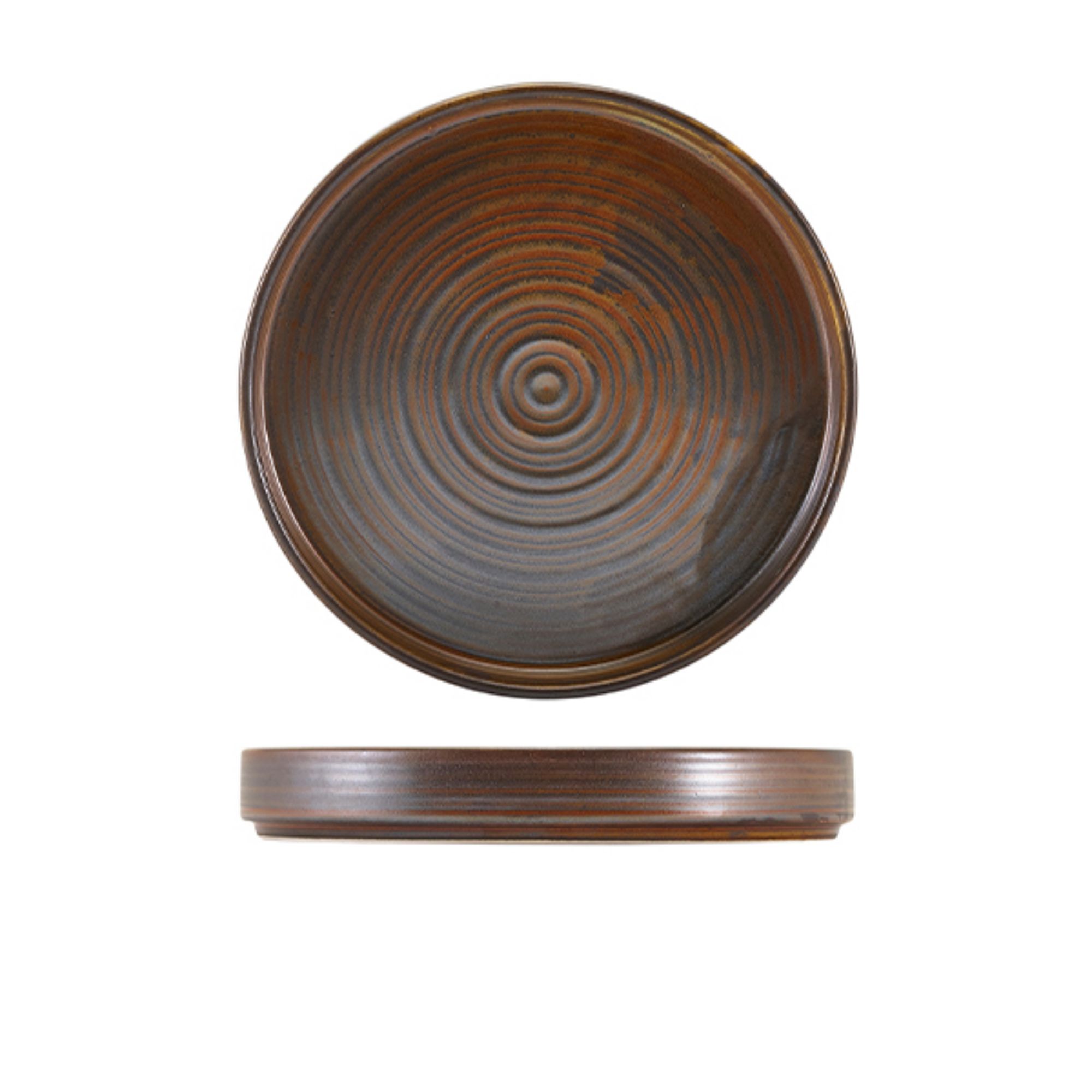 Picture of Terra Porcelain Rustic Copper Presentation Plate 20.5cm - Pack of 6 - PR-PRC21