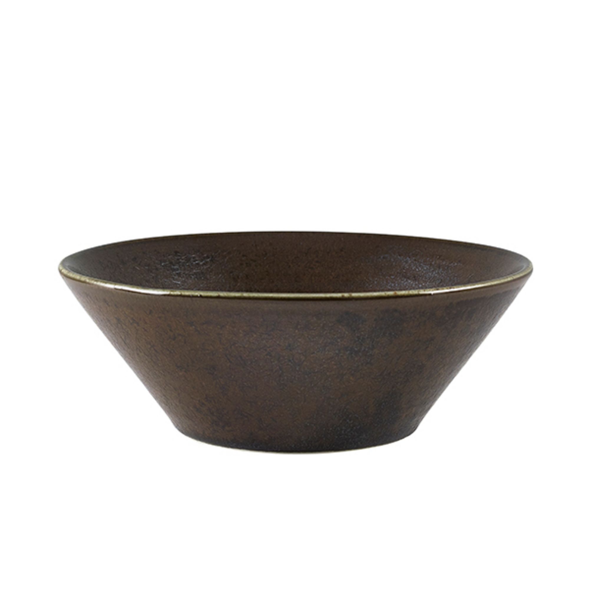 Picture of Terra Porcelain Black Conical Bowl 16cm - Pack of 6 - CN-PBK16