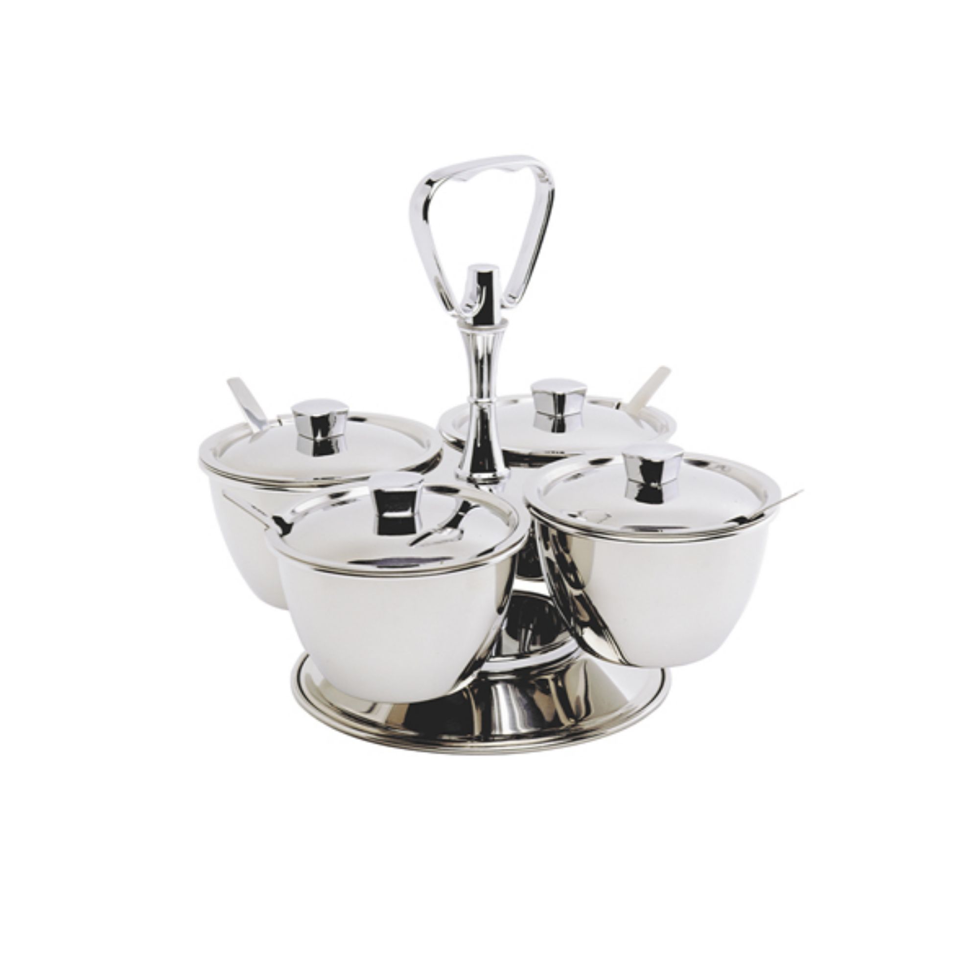 Picture of GenWare Stainless Steel Revolving Relish Server 4-Way - 8053-4